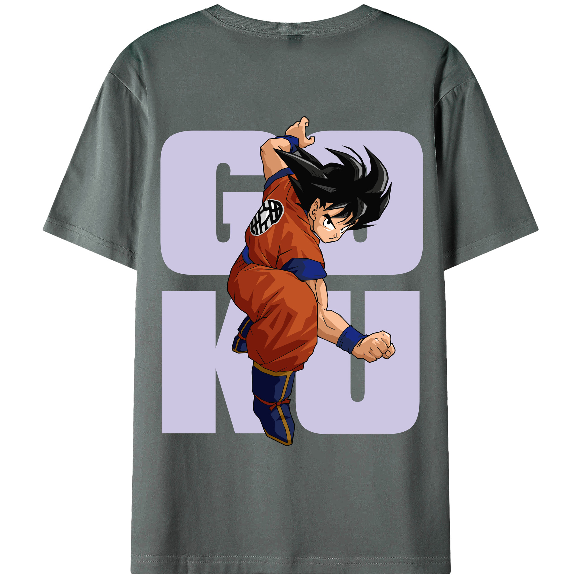 （画像用） ドラゴンボール 孫悟空（そん ごくう）Son Goku カカロット DRAGON BALL Kakarotto 綿100％ メンズ半袖Tシャツ（バックプリント） 通気性